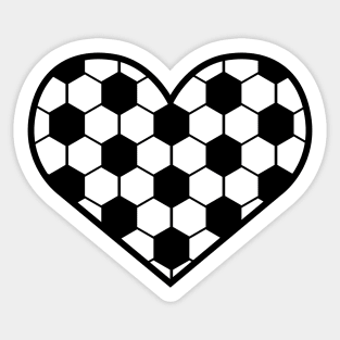 Football / Soccer Ball In Heart Shape Sticker